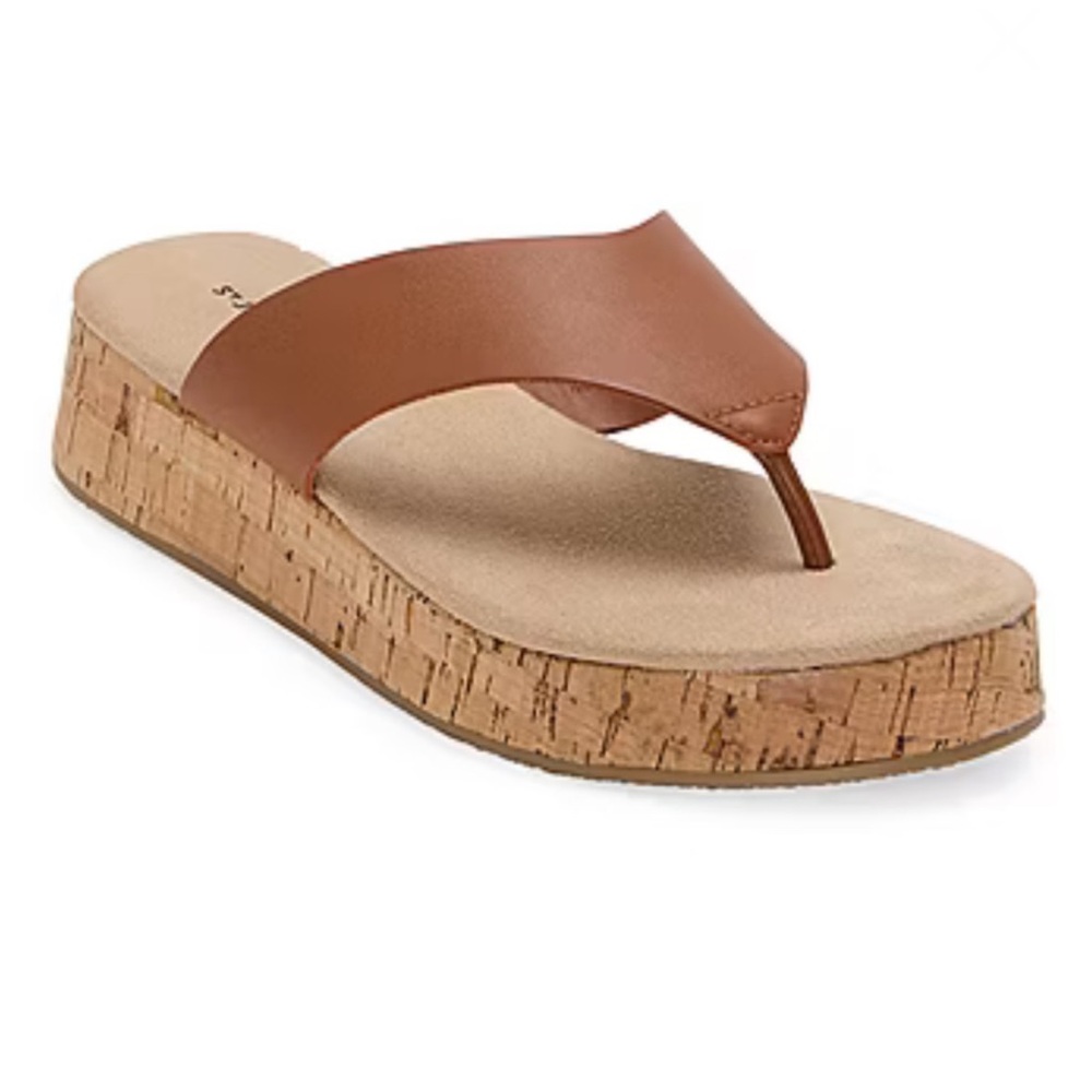 St. John’s Bay Salden Sandals - Cognac, Size 10M